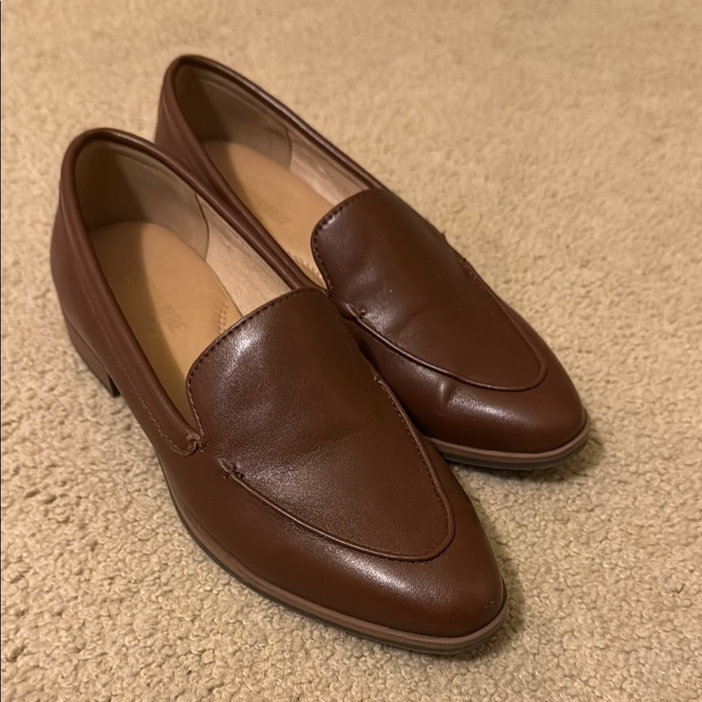 Classic Brown Leather Loafers